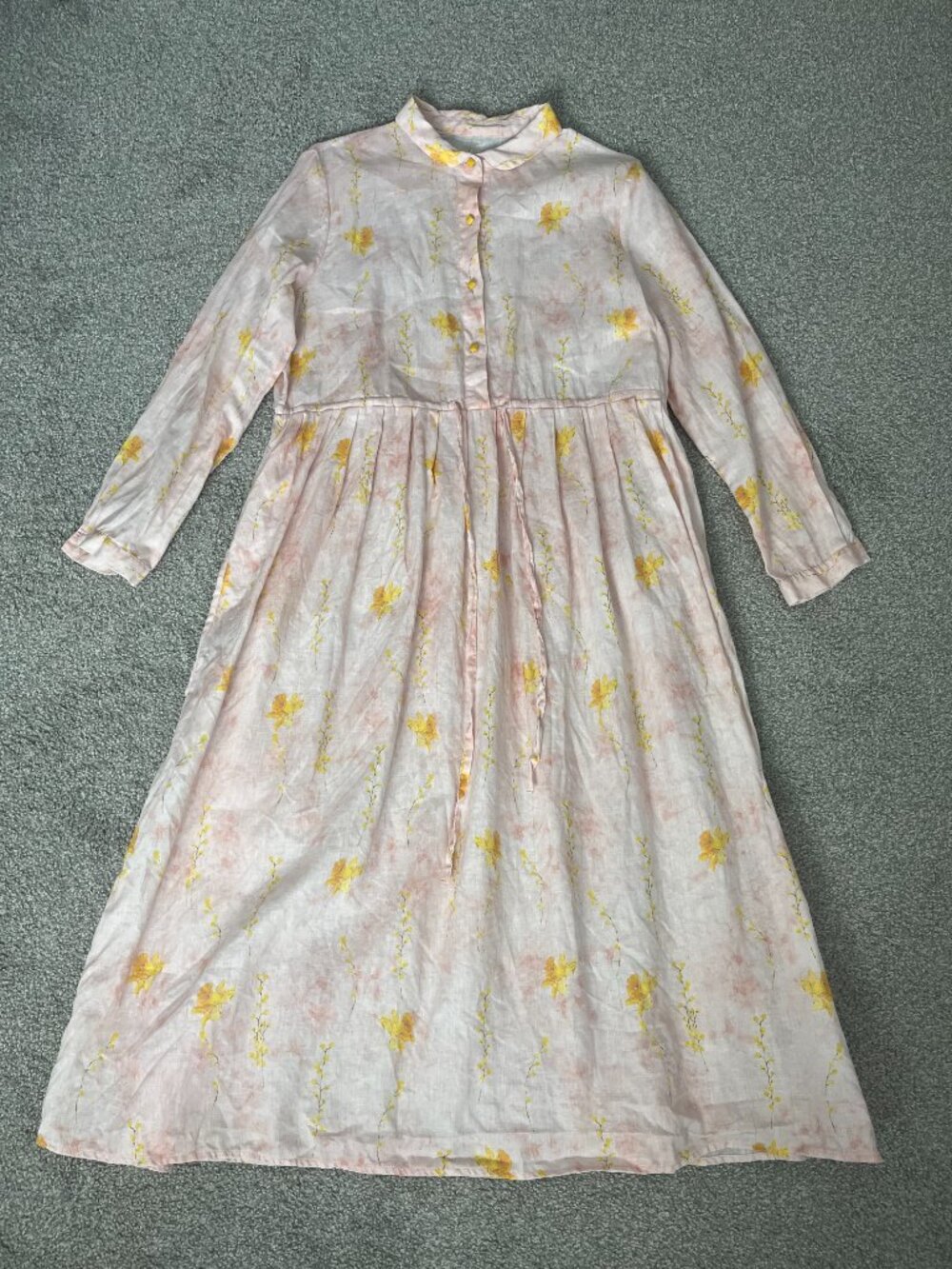 🌸 Floral Cotton Linen Maxi Dress - Picture 5 of 10